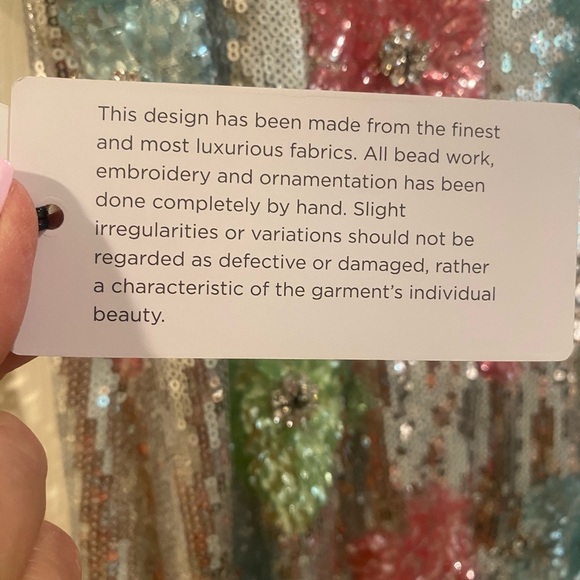 Liv Foster Women Sequined Beaded Formal Midi Sheath New Size 6 stunning stretch - Picture 12 of 17